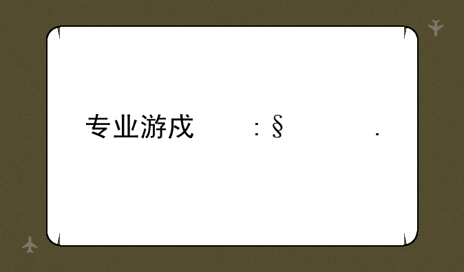 专业游戏玩家英语