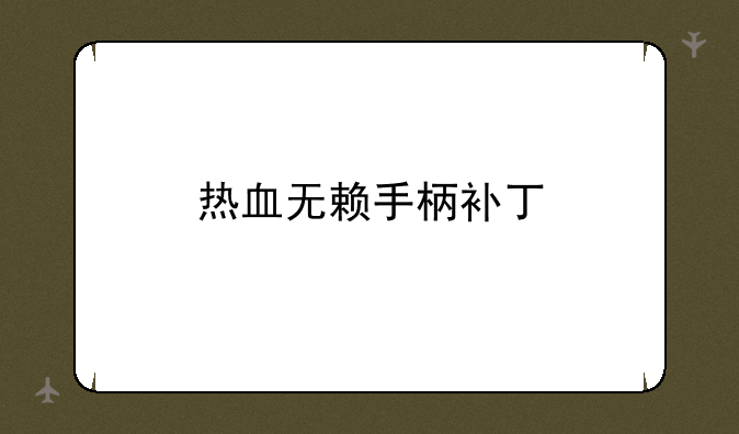 热血无赖手柄补丁