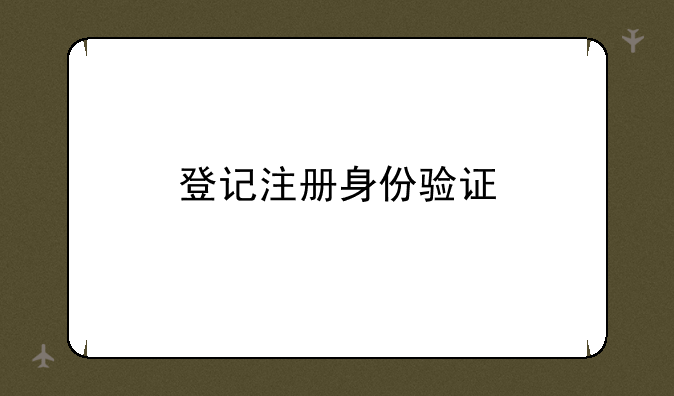 登记注册身份验证