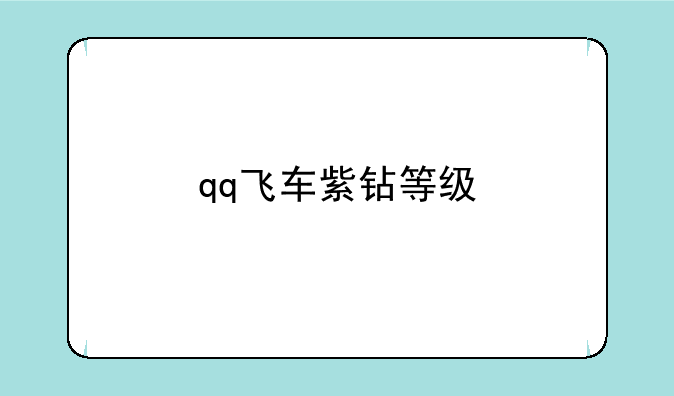 qq飞车紫钻等级