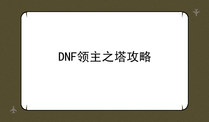 DNF领主之塔攻略