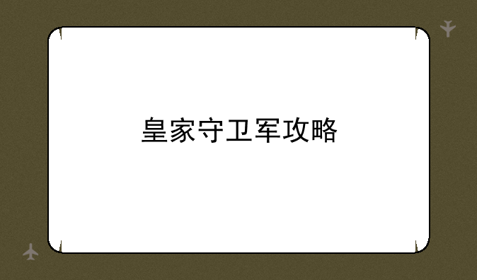 皇家守卫军攻略