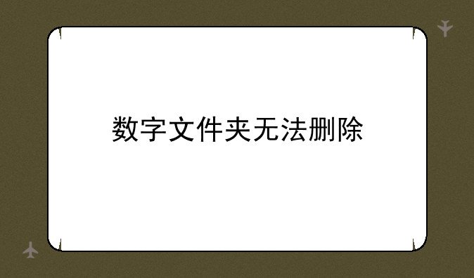数字文件夹无法删除