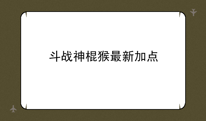 斗战神棍猴最新加点