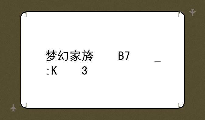 梦幻家族名字排行榜