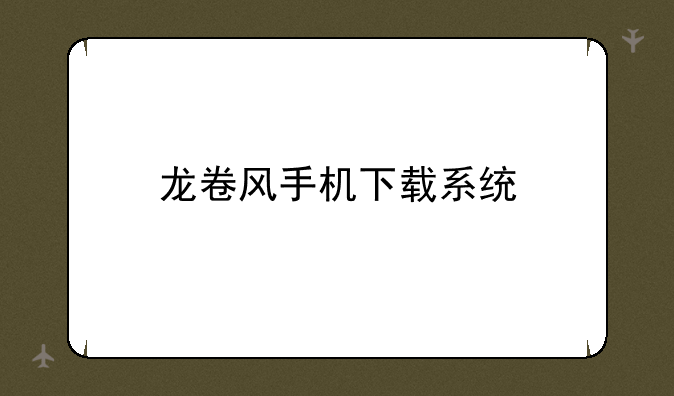 龙卷风手机下载系统
