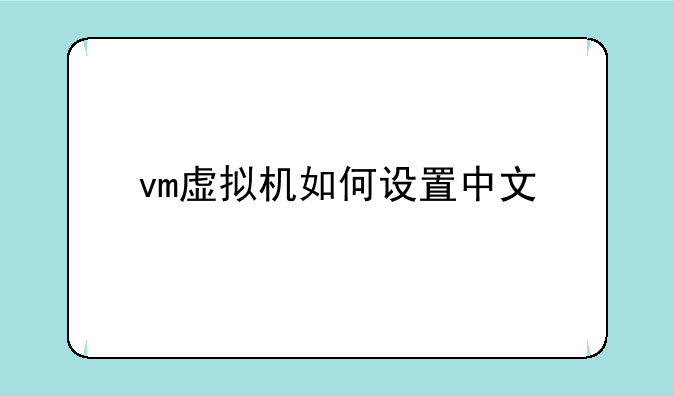 vm虚拟机如何设置中文