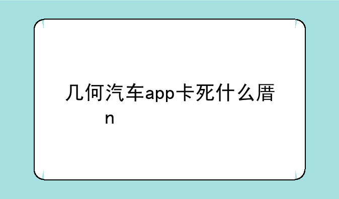 几何汽车app卡死什么原因
