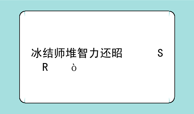 冰结师堆智力还是魔攻？