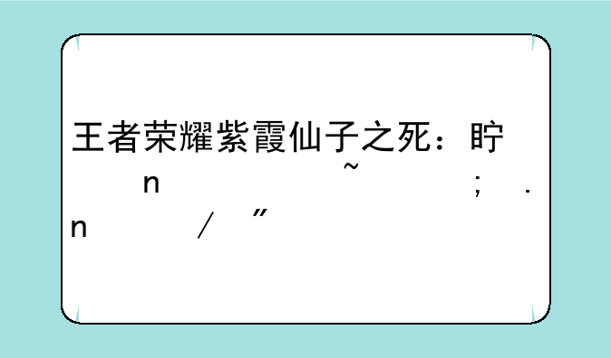 王者荣耀紫霞仙子之死：真相调查与英雄克制
