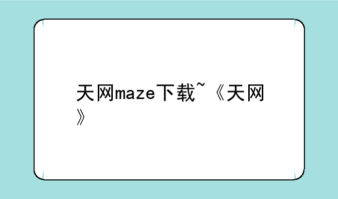 天网maze下载~《天网》